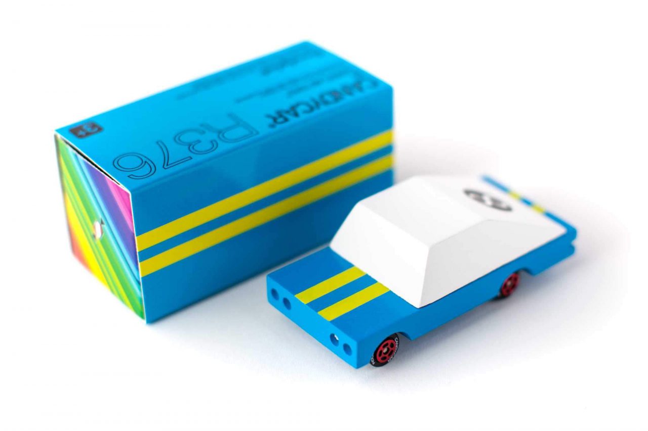 CANDYLAB. Candycar ξύλινο αυτοκίνητο Βlue Racer (μπλε-λευκό)