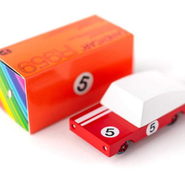 CANDYLAB. Candycar ξύλινο αυτοκίνητο Red Racer (κόκκινο-λευκό)